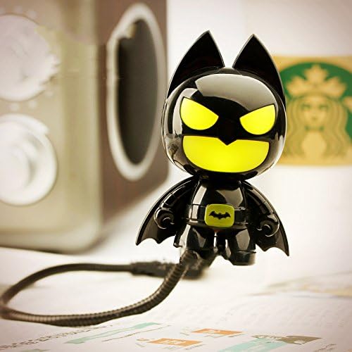 Batman USB LED Night Light Soft Yellow Lamp Portable Free-Twisted For Laptop Power Bank Other 5V USB Source