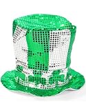 Thumbnail image for St. Patricks Day Green And Silver Sequin Leprechaun Costume Top Hat