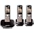 Panasonic KX-TG6413ET DECT Triple Digital Cordless Phone Set - Black