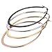 Areke Stainless Steel Oval Teardrop Hoop Earrings For Women,Hypoallergenic Huggie Rose Gold Black Silver