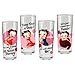 Vandor 10012 Betty Boop 4 pc 10 oz Glass Set, Multicolor