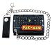 Pac-Man Video Game Maze Screen Pleather Black Wallet with Chain