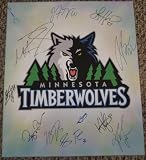Minnesota Timberwolves Team Signed Autographed 20x24 Canvas Painting Coa Matching Numbers Rare Kevin Love