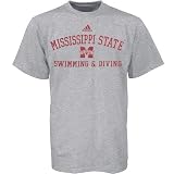 Adidas Mississippi State Bulldogs Ash Swimming & Diving Practice T-shirt