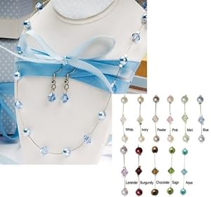 Cathys Concepts S2070P Sage Earrings & Necklace Set