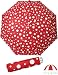 Sonnen und Regenschirm Mini Schirm Alu light - Retro Dots - rot