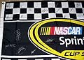 *54X AUTOGRAPHED* 2014 NASCAR Sprint Cup Series Large Full-Size 3X5 Racing Flag with COA (Autographs include: Dale Jr, Jeff Gordon, Tony Stewart, Jimmie Johnson, Danica Patrick, Chase Elliott, Kyle Larson, Kevin Harvick, Kyle Busch, Richard Petty, and Man
