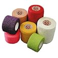 COHERE Cohesive Bandages. Size 1" x 5 yds. Case of 30. Assorted Colors.
