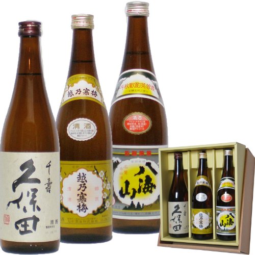 新潟おすすめ地酒 飲み比べ720mlx3本ギフトセット[ギフト箱入り][ご贈答、還暦祝い、贈り物、お祝い、誕生日、就職祝い]