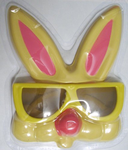 Easter Bunny Costume Glasses, Bunny Glasses, YELLOW