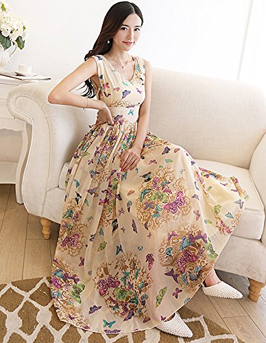 マキシワンピース 花柄 マキシ丈 エレガンス Tシャツ カットソー パンツ  シンプル 黄色 ミニスカート 大きいサイズ マルチカラー フラワー ドレス チュニック 美脚 スカート オールインワン アンサンブル シフォン チュニックシャツ カジュアル レディース エレガンス 夏物 秋物 可愛いスカーフ付き R017