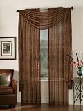 Paisley Pattern 6-Yard Window Scarf Valance - Semi-Sheer