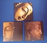 3x Canvas Prints of Buddha's