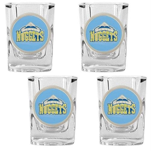 NBA Denver Nuggets Four Piece Square Shot Glass Set