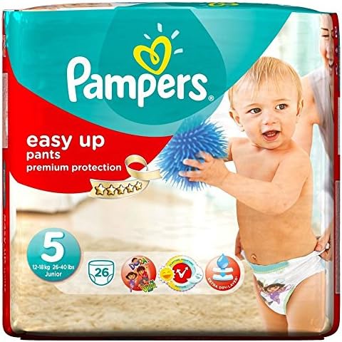 Pampers Easy Up Pants Size 5 Junior 12-18Kg (26)
