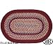 Tapestry Red Wine Braided Rug Size: 8' x 11' Oval