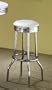 Set of 2 Retro Nostalgic Style White 29"H Bar Stools