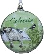 Pack of 6 State of Colorado Glass Disk Christmas Ornaments 4.5"