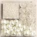 Blue Moon Frosting Assorted Glass Acrylic Beads, White