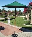 eeetrading 6.5' Wood Patio/Market Umbrella - Hunter Green