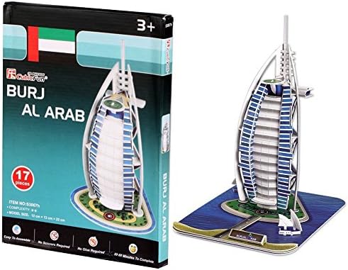 Cubic Fun S3007h 3D Paper Burj AI Arab Assembly Kit 17pc Set