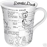Licensed Disney Donald Duck Ceramic Sketch Book Coffee Mug