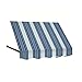 Awntech 6-Feet Dallas Retro Window/Entry Awning, 44-Inch Height by 24-Inch Diameter, Navy/Gray/White