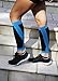 Shin Splint Compression Sleeves By Run Forever Sports - Health & Fitness Accessories for Men & Women - Ideal for Running, Cycling, Nurses, Maternity & More (Blue, Large)