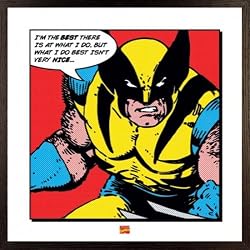 Wolverine - Framed Comic Poster / Art Print (I'm The Best) (Size: 16" x 16")