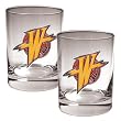 Golden State Warriors NBA 2pc Rocks Glass Set - Primary Logo