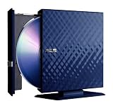 ASUS External Blu-Ray Drive Reads 6X BD-ROM/R/RE and Writes 8X DVD+R/24XCD-R Formats SBC-06D1S-U (Diamond Blue)