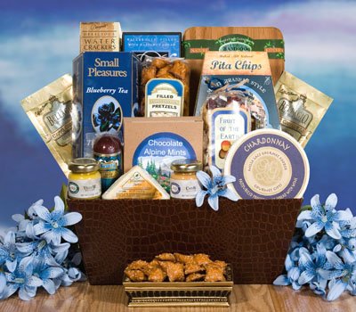 Blue Sky Limits Gourmet Food Gift Basket by The Treasured Basket