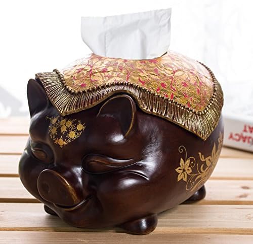 Environmentally-friendly resin crafts ornaments/ rich pig tissue box