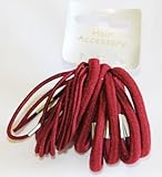 18 Thick and Thin Burgundy Red Hair Elastics Bands Bobbles girls accessory back to school colours