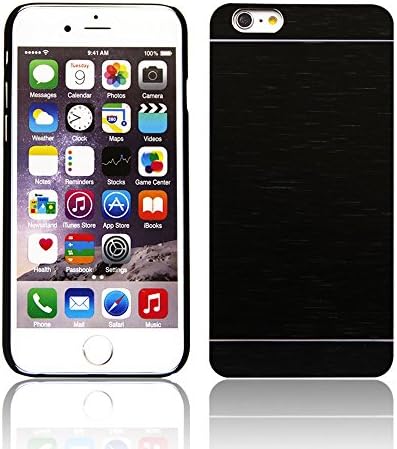 iPhone 6 Plus Case, Brushed Metal, 5.5", Black