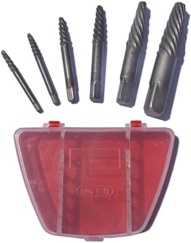 Easy Out Damaged Screw Extractor &amp; Bolt Extractor Drill Bits, 6-Piece Set