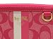Coach Heritage Stripe Signature Accordian Wallet 42380 Magenta