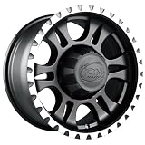 16x8 ION Alloy Style 195 (Matte Black w  Machined Lip) Wheels Rims 5x139.7... by ION Alloy