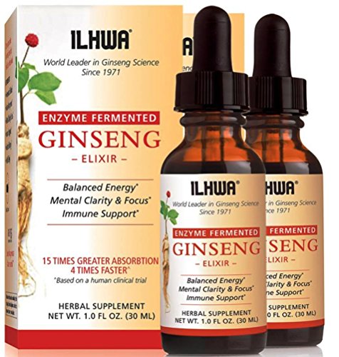 Korean Panax Ginseng Elixir(2):*NEW 1oz BOTTLES Fermented fm 12% Ginsenoside Ilhwa Ginseng Extract..Liquid Drops fm whole roots...(Best Ginseng Superior to:Powder/American/Red Ginseng)...*Mental Clarity *Libido *Smooth Energy *Stress Relief