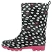 Capelli New York Girls Shiny Polka Dot Chaos Printed Jelly Rain Boot