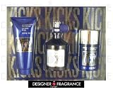 CURVE KICKS by Liz Claiborne - 4.2 OZ COLOGNE SPR, 3.4 OZ HAIR & BODY WASH, 2.6 OZ DEODORANT - GIFT SET