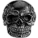 Men's Vintage Gothic Skull Bone Biker Stainless Steel Ring Band Black Size 12