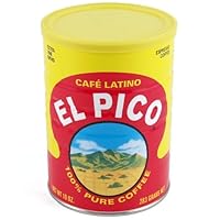 El Pico Cafe Latino Extra Fine Ground Espresso Coffee Cans 10 Ounce, Pack of 4
