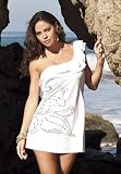 Roamans Plus Size One Shoulder Ruffle Swimdress