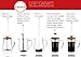 Osaka Cafetiere 6 Cup (27 oz) Double-Walled Borosilicate Glass, Coffee and Tea French Press, with Wood Lid 