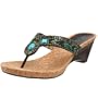 Kenneth Cole REACTION Women's Stepping Zone Dress Thong Wedge,Turquoise,8 M US