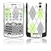 Mint Argyle Design Protective Skin Decal Sticker for Blackberry Curve 8350i Cell Phones