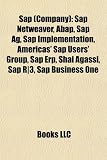 Sap (Company): Sap Netweaver, Abap, Sap Ag, Sap Implementation, Americas' Sap Users' Group, Sap Erp, Shai Agassi, Sap R|3, Sap Business One