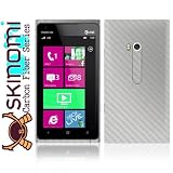 Skinomi TechSkin - Sliver Carbon Fiber Film Shield & Screen Protector for Nokia Lumia 900