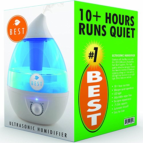 Best Cool Mist Humidifier (Full 10+ HOUR CAPACITY) UltraSonic Steam